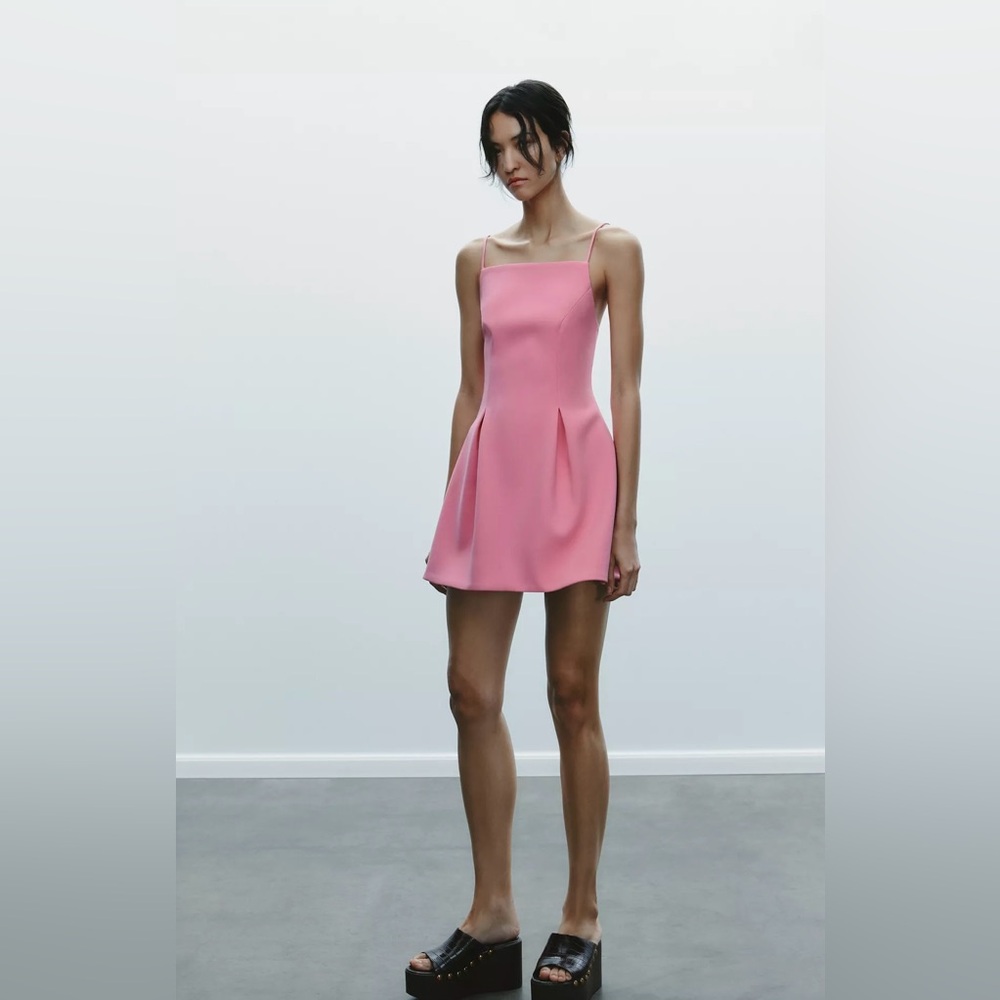 Zara Pleated Mini Dress